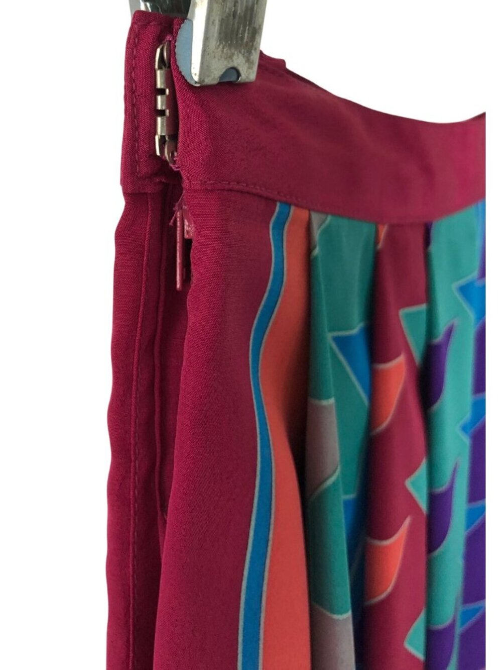 Vintage Womens Size 4 Colorful Geometric Print Skirt 100% Polyester - Picture 9 of 11